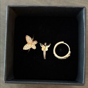 14k Gold Butterfly Jewelry Set
